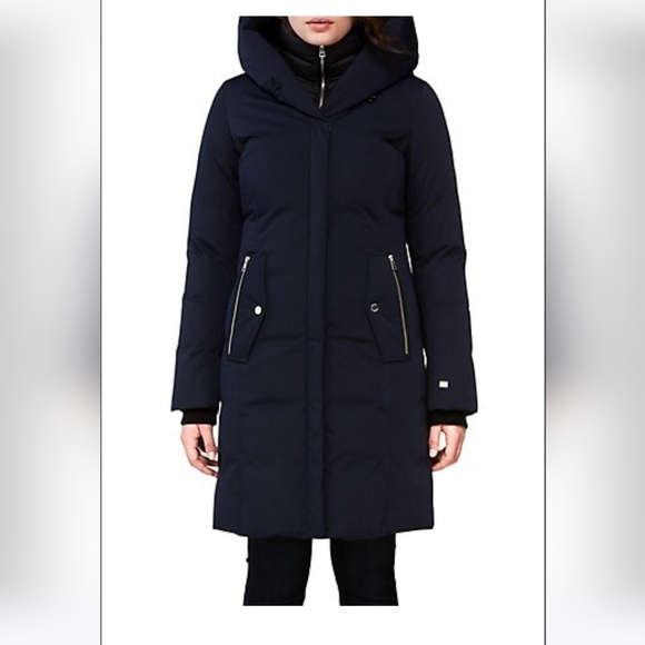 SOIA & KYO Annalise Down-Filled Parka - Indigo, Size Medium - Picture 1 of 10